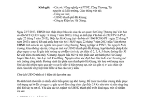 Công văn 2163/UBND-CNGTXD 2013 khắc phục nguy cơ sạt lở đất cột điện của đường dây 35 Kv Hà Giang