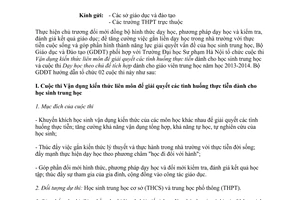 Công văn 5111/BGDĐT 2013 cuộc thi Vận dụng kiến thức liên môn giải quyết tình huống thực tiễn