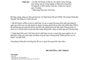 Công văn 6025/VPCP-QHQT năm 2013 vấn đề hợp tác Ngân hàng Thế giới Việt Nam