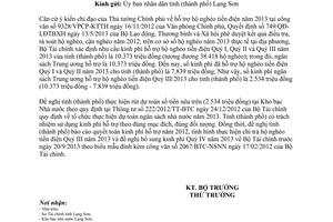 Công văn 9650/BTC-NSNN 2013 hỗ trợ hộ nghèo tiền điện Quý III/2013