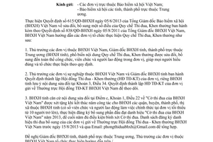 Công văn 2866/BHXH-TĐKT năm 2013 quy chế thi đua sửa đổi Bảo hiểm xã hội Việt Nam