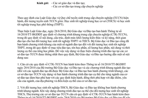 Công văn 5199/BGDĐT-GDCN năm 2013 thực hiện chương trình khung trung cấp chuyên nghiệp