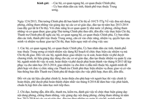 Công văn 1710/TTCP-PC năm 2013 đưa nội dung phòng chống tham nhũng vào giảng dạy