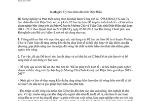 Công văn 2971/BNN-KTHT giảm nghèo nhanh và bền vững tại Điện Biên năm 2013