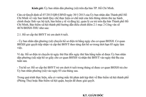 Công văn 2287/BHXH-THU 2013 điều chỉnh 4676/BHXH-THU hồ sơ điện tử trong việc cấp thẻ bảo hiểm y tế Hồ Chí Minh