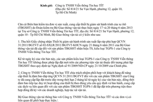 Công văn 6534/BGTVT-KHCN năm 2013 thu hồi Giấy chứng nhận thiết bị giám sát hành trình xe