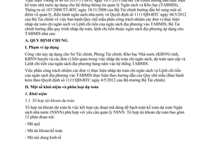 Công văn Số 8858/BTC-KBNN Hướng dẫn kế toán dự toán lệnh chi tiền NSĐP áp dụng cho TABMIS 2013