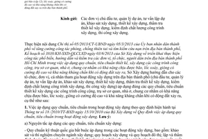 Công văn 4988/SXD-QLCLXD năm 2013 tiêu chuẩn thiết kế xây dựng công trình công cộng