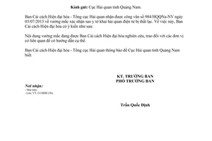 Công văn 3849/TCHQ-CCHĐH năm 2013 xác nhận sao y tờ khai hải quan điện tử bị thất lạc