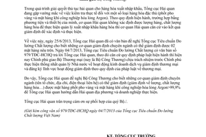 Công văn 3900/TCHQ-GSQL năm 2013 giám định hàng hóa xuất nhập khẩu