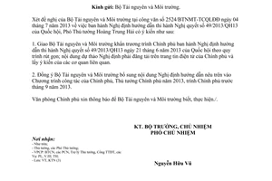 Công văn 5796/VPCP-KTN năm 2013 Nghị định hướng dẫn Nghị quyết 49/2013/QH13