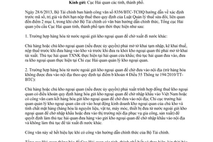 Công văn 3937/TCHQ-GSQL năm 2013 hướng dẫn điểm 2 mục I công văn 8356/BTC-TCHQ