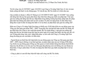 Công văn 9208/BTC-TCHQ năm 2013 giải tỏa cưỡng chế