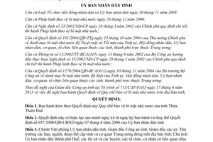 Quyết định số 25/2013/QĐ-UBND Quy chế bảo vệ bí mật nhà nước Thừa Thiên Huế