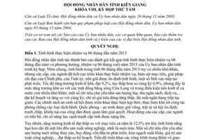 Nghị quyết 20/2013/NQ-HĐND thực hiện nhiệm vụ 2013 tỉnh Kiên Giang