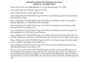 Nghị quyết 17/2013/NQ-HĐND thu nộp lệ phí cấp Giấy phép kinh doanh vận tải Quảng Ngãi