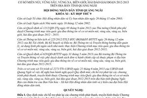 Nghị quyết 18/2013/NQ-HĐND chi phát lại chương trình phát thanh truyền hình Quảng Ngãi