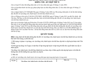 Nghị quyết 55/2013/NQ-HĐND chế độ dinh dưỡng đặc thù huấn luyện viên Tiền Giang