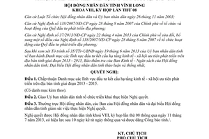 Nghị quyết 66/2013/NQ-HĐND Danh mục lĩnh vực đầu tư kết cấu hạ tầng ưu tiên phát triển Vĩnh Long