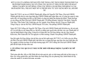 Thông báo 211/TB-UBND năm 2013 kết luận họp quản lý hoạt động bến xe Mỹ Đình phân làn