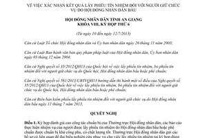 Nghị quyết 01/2013/NQ-HĐND kết quả lấy phiếu tín nhiệm giữ chức vụ hội đồng An Giang