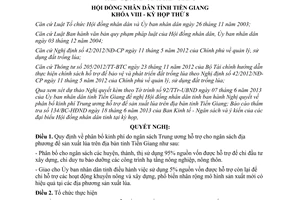 Nghị quyết 49/2013/NQ-HĐND phân bổ kinh phí ngân sách hỗ trợ sản xuất lúa Tiền Giang