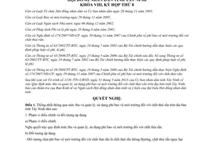 Nghị quyết 18/2013/NQ-HĐND quản lý sử dụng phí bảo vệ môi trường Tây Ninh