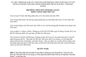 Nghị quyết 12/2013/NQ-HĐND Tạm ứng vốn Kho bạc đầu tư xây dựng hạ tầng