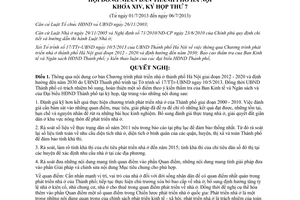 Nghị quyết 05/2013/NQ-HĐND thông qua Chương trình phát triển nhà ở Hà Nội