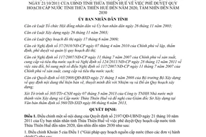 Quyết định 1332/QĐ-UBND năm 2013 điều chỉnh Quyết định 2197/QĐ-UBND Thừa Thiên Huế