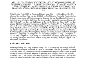 Thông báo 241/TB-VPCP năm 2013 kết luận phòng chống AIDS tệ nạn ma túy mại dâm