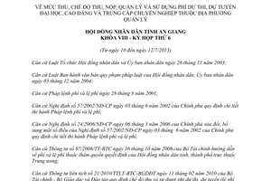 Nghị quyết 06/2013/NQ-HĐND mức thu sử dụng phí dự thi đại học cao đẳng An Giang