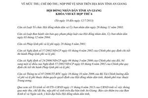 Nghị quyết 13/2013/NQ-HĐND mức thu nộp phí vệ sinh An Giang