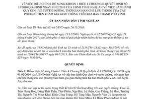 Quyết định 36/2013/QĐ-UBND tuyến đường thời gian hạn chế lưu thông Vinh Nghệ An