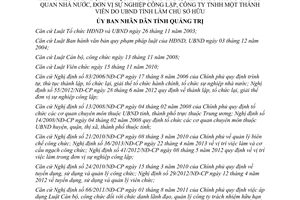 Quyết định số 19/2013/QĐ-UBND biên chế tuyển dụng quản lý công viên chức Quảng Trị