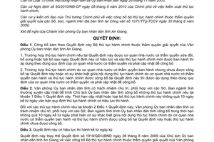 Quyết định 1495/QĐ-UBND năm 2013 Bộ thủ tục hành chính Văn phòng UBND An Giang