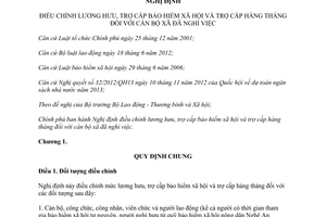 Nghị định 73/2013/NĐ-CP điều chỉnh lương hưu trợ cấp cán bộ xã đã nghỉ việc