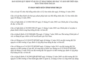 Quyết định 41/2013/QĐ-UBND Quy định quản lý hoạt động đo đạc bản đồ tỉnh Ninh Thuận