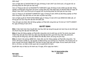 Quyết định 19/2013/QĐ-UBND khung giá các loại rừng cho thuê rừng Đắk Lắk