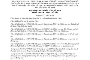 Nghị quyết 06/2013/NQ-HĐND sửa đổi Nghị quyết 19/2011/NQ-HĐND 18/2012/NQ-HĐND Hà Nam