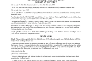 Nghị quyết 05/2013/NQ-HĐND Chương trình phát triển nhà ở 2015 2020 Ninh Thuận