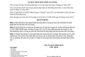 Quyết định 24/2013/QĐ-UBND công tác theo dõi thi hành pháp luật An Giang