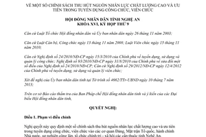 Nghị quyết 92/2013/NQ-HĐND thu hút nguồn nhân lực chất lượng cao Nghệ An