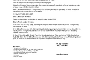 Thông tư 17/2013/TT-BCT Quy chuẩn kỹ thuật kíp nổ vi sai phi điện trong mỏ có khí Mêtan