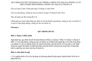 Nghị định 77/2013/NĐ-CP hướng dẫn Luật phòng chống tác hại của thuốc lá biện pháp phòng chống