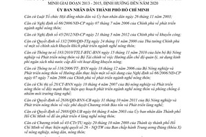 Quyết định số 3891/QĐ-UBND năm 2013 Bảo tồn phát triển làng nghề TPHCM 2013 2015