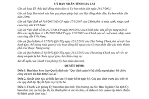 Quyết định 16/2013/QĐ-UBND quản lý hộ chiếu ngoại giao công vụ Gia Lai