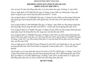 Nghị Quyết 18/NQ-HĐND năm 2013 Quy hoạch phát triển thuỷ sản Tuyên Quang đến 2015