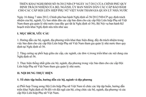 Kế hoạch 2543/KH-BNV 2013 triển khai 56/2012/NĐ-CP trách nhiệm bộ ngành Ủy ban bảo đảm Hội Phụ nữ quản lý nhà nước
