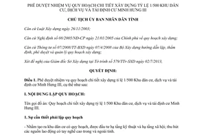 Quyết định 1258/QĐ-UBND 2013 quy hoạch xây dựng Khu dân cư Minh Hưng III Bình Phước